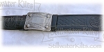 Embossed Kilt Belt with Buckle- Black