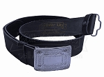 Premium Black Leather Kilt Belt with Buckle